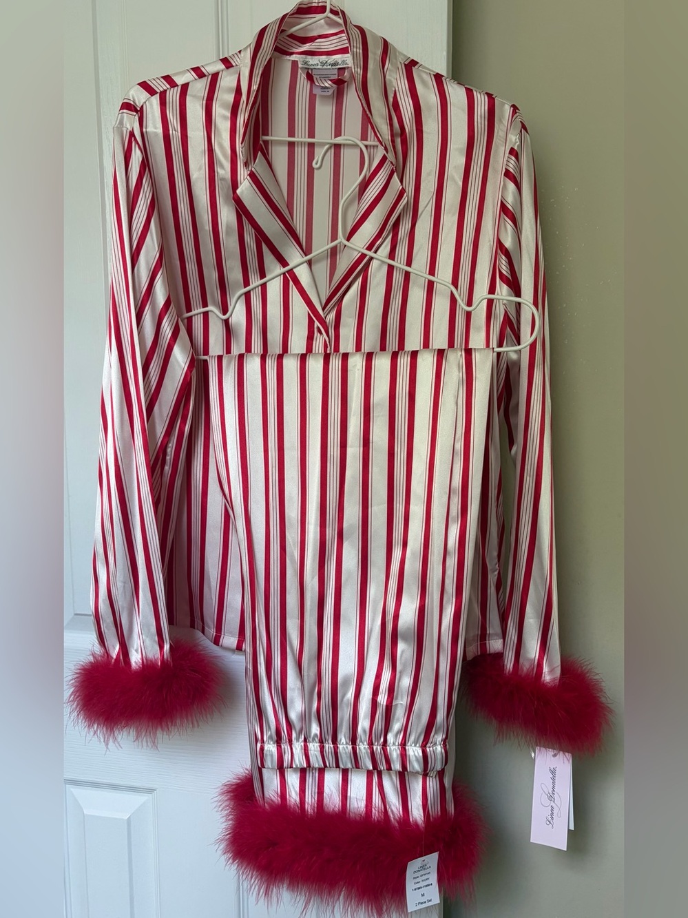 NEW Linea Donatella Holiday Satin Pajama Set
Size M